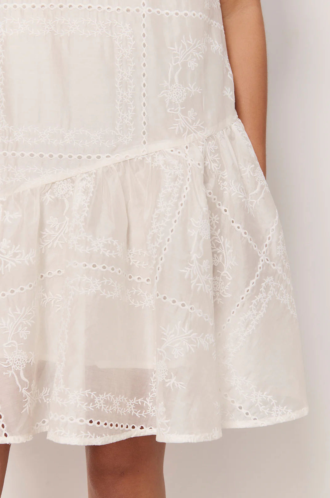 Mirelle Asymmetric Frill Short Dress White - Global Free Style