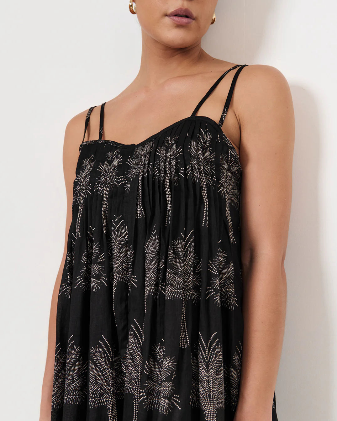 Indra Pintuck Maxi Dress Print - Global Free Style