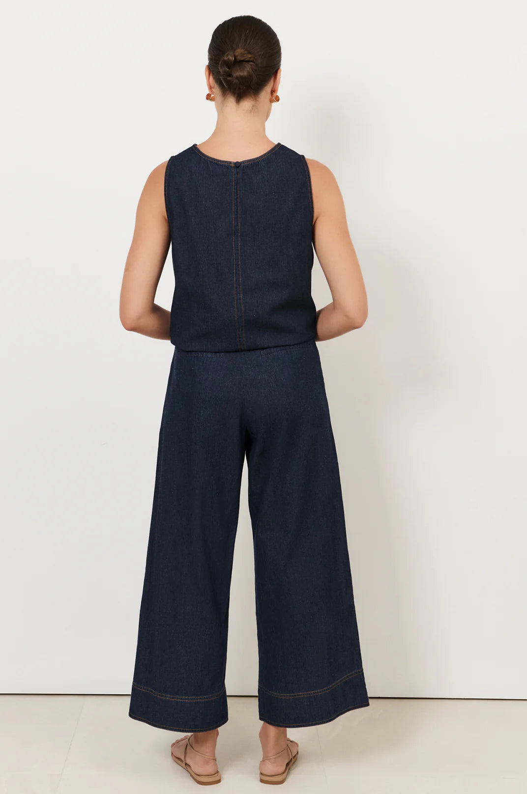 Agatha Crop Light Weight Denim Pant Denim Bottoms Adorne