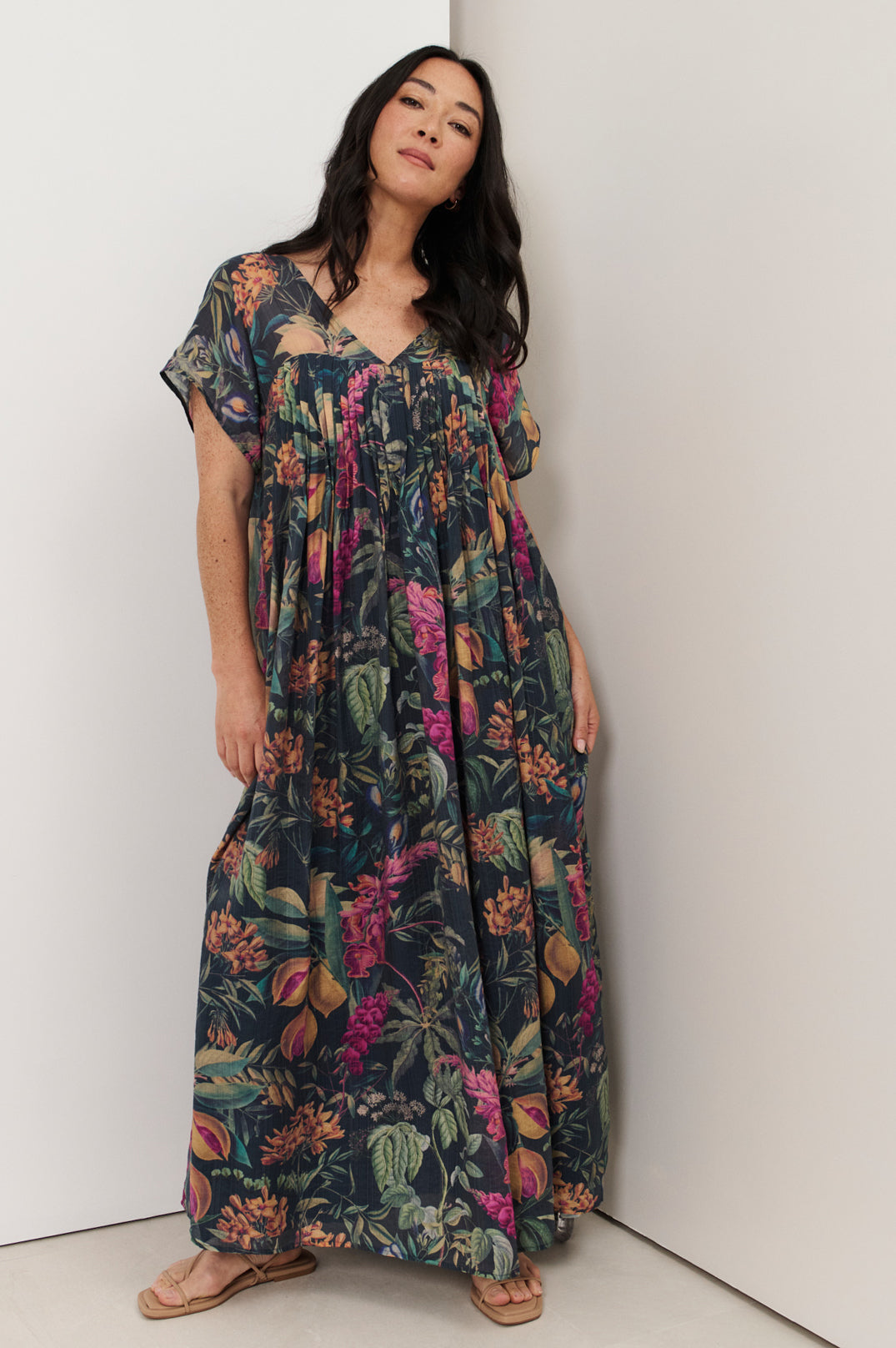Sidney Seville Print Maxi Dress Dresses Adorne