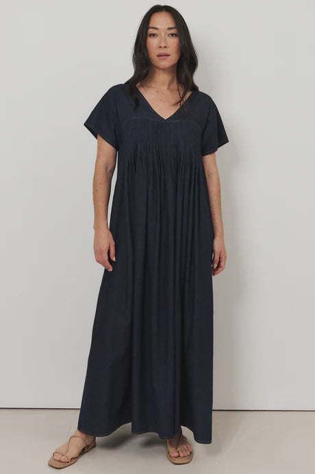 Sidney Light Weight Denim Maxi Dress Dresses Adorne