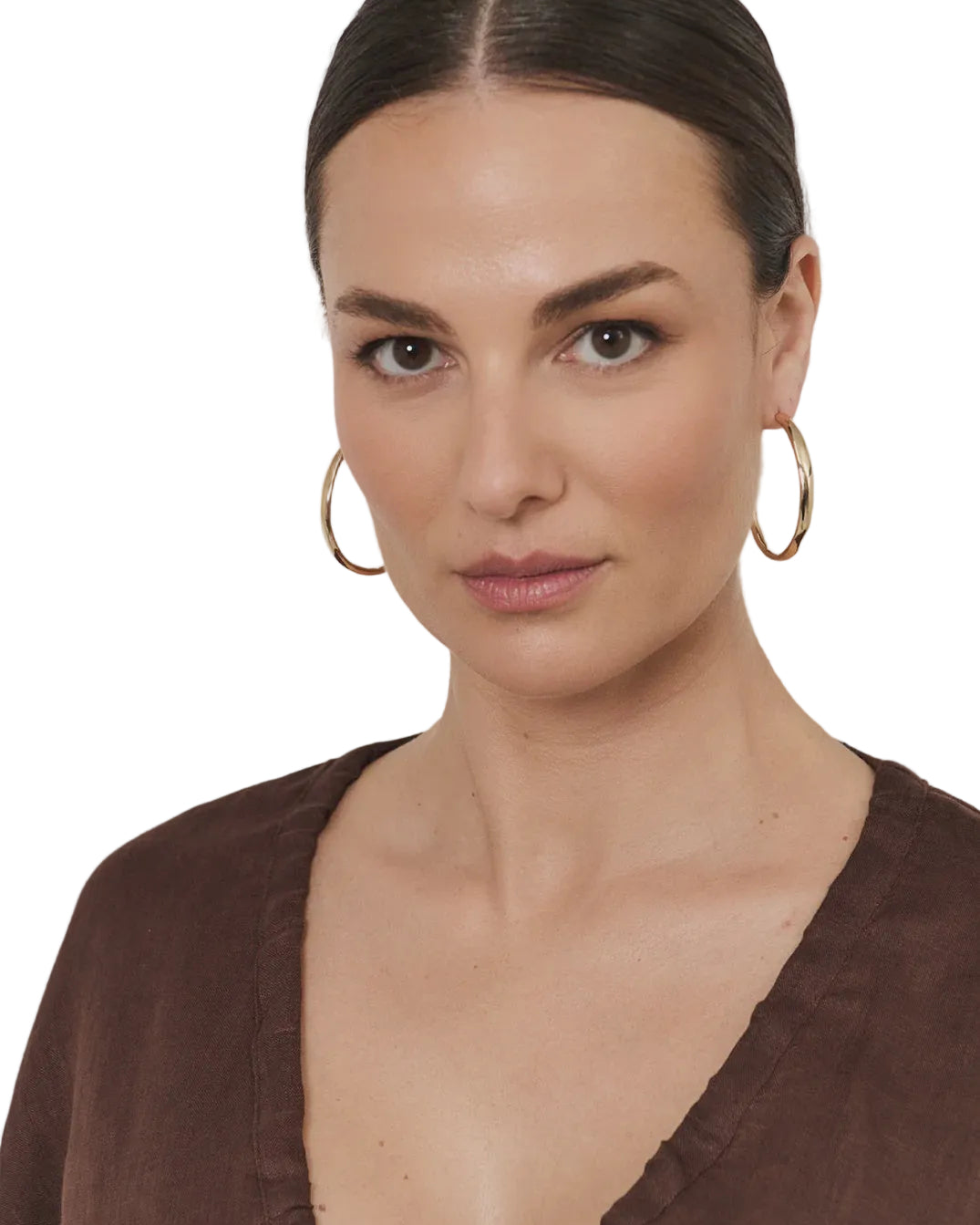 Mid Size Organic Shape Hoops GOLD - Global Free Style