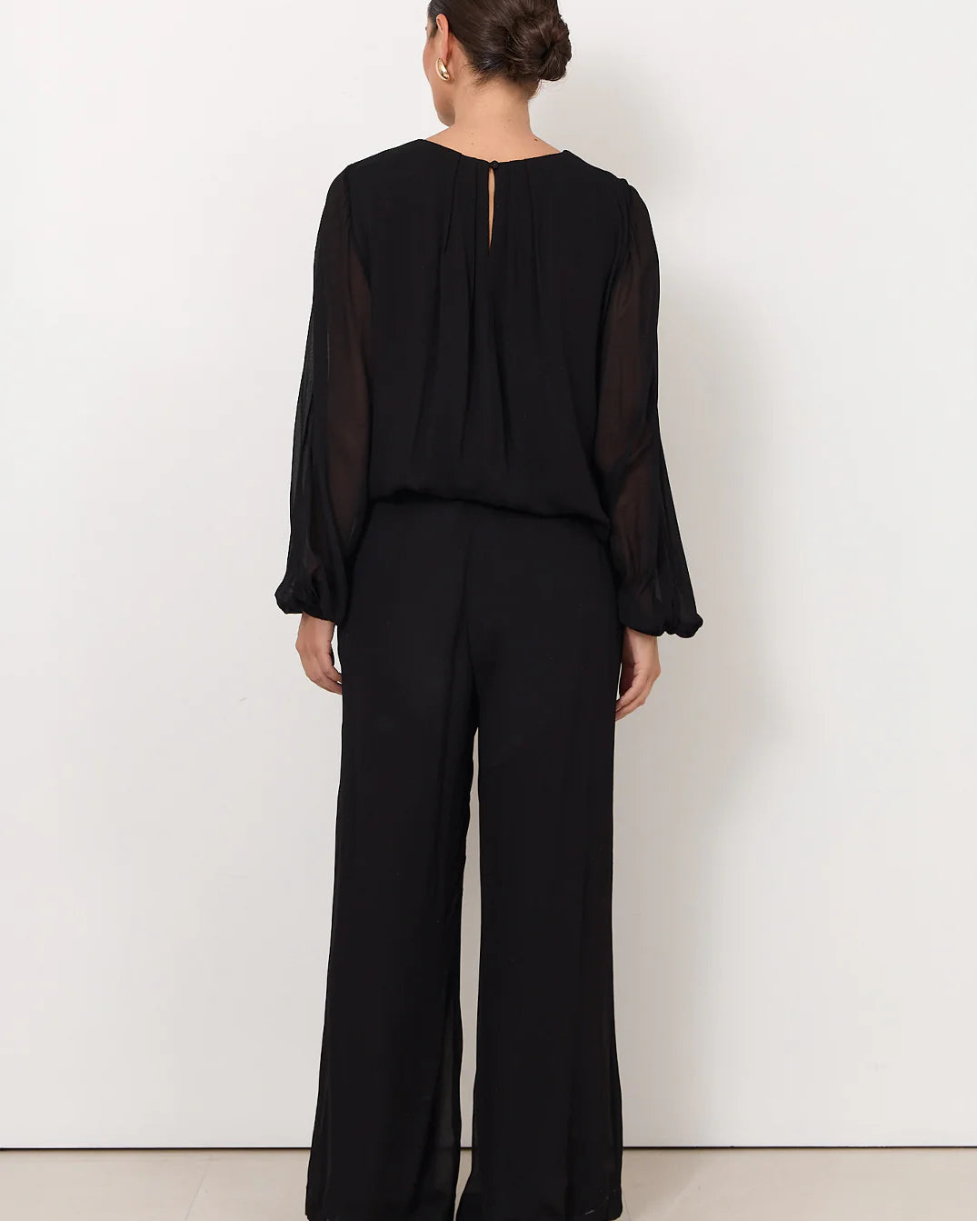 Asani Wide Leg Pant Black Bottoms Adorne