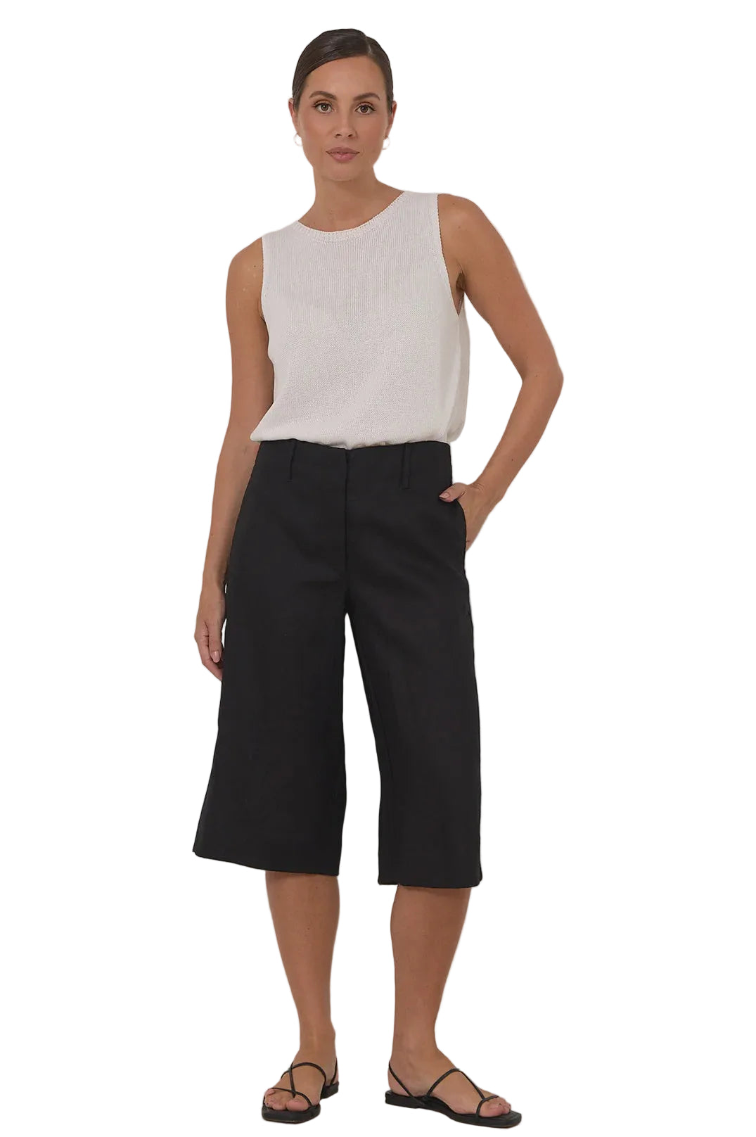 Jordana Longline Short Black Bottoms Adorne 8