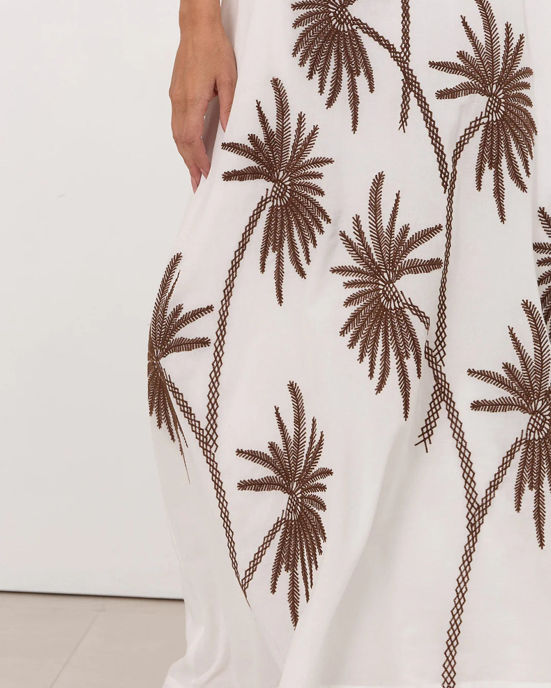 Kenzi High Neck Maxi Dress White Dresses Adorne