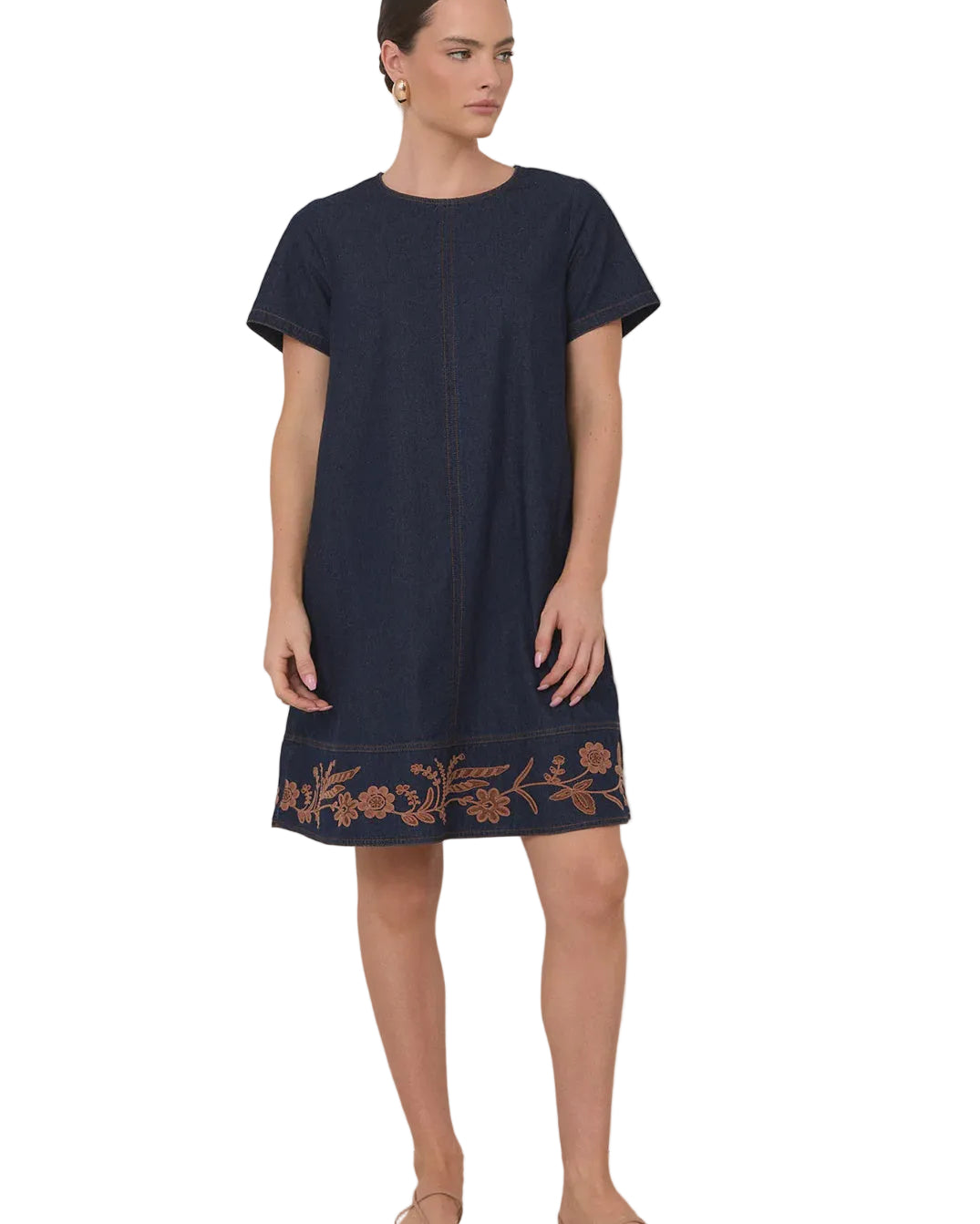 Lexi Light Weight Denim Short Dress Denim Dresses Adorne S(8)