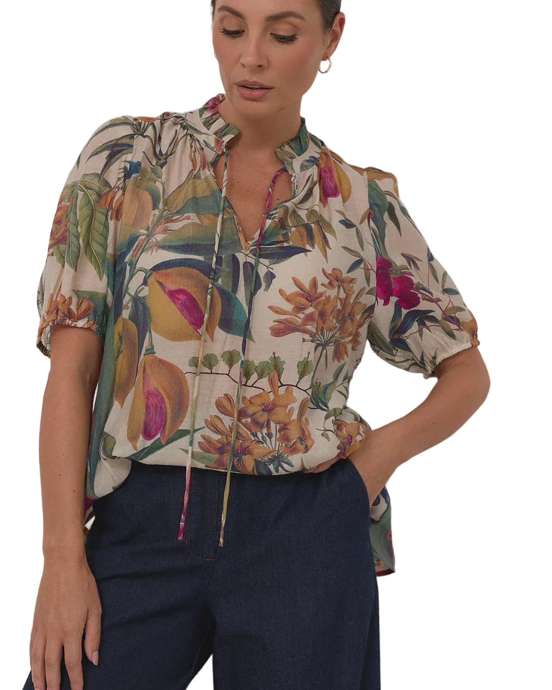 Sandra Seville Print Top Print Tops Adorne S(8)