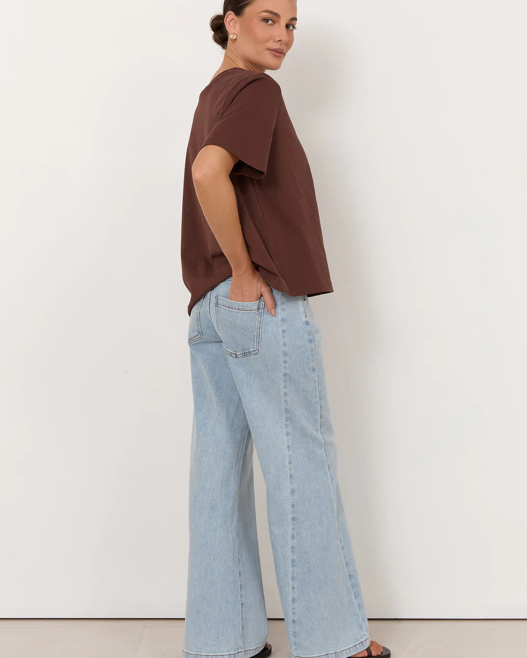 Kaylee Side Panel Detail Jeans Light Denim Bottoms Adorne