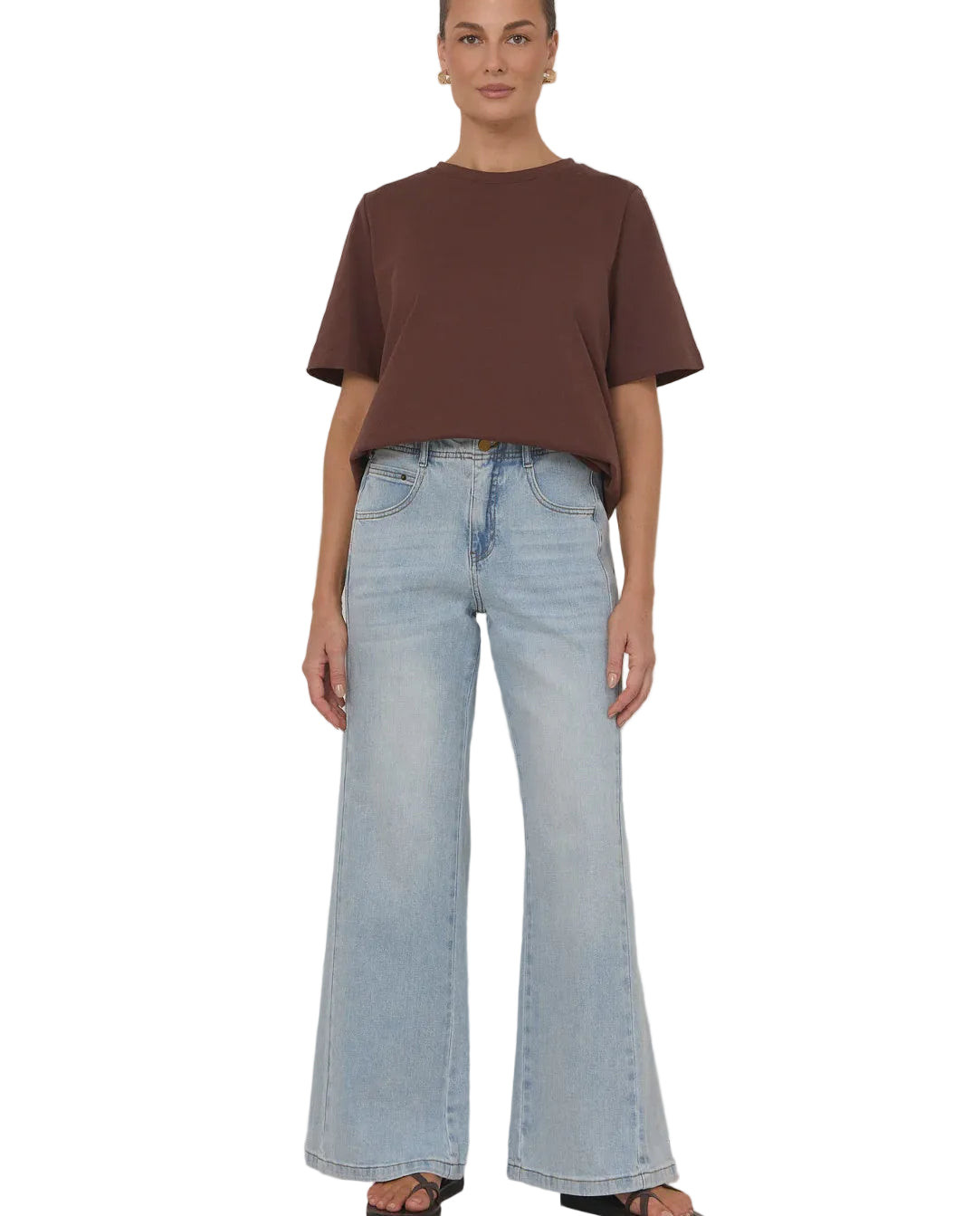 Kaylee Side Panel Detail Jeans Light Denim Bottoms Adorne S (8)