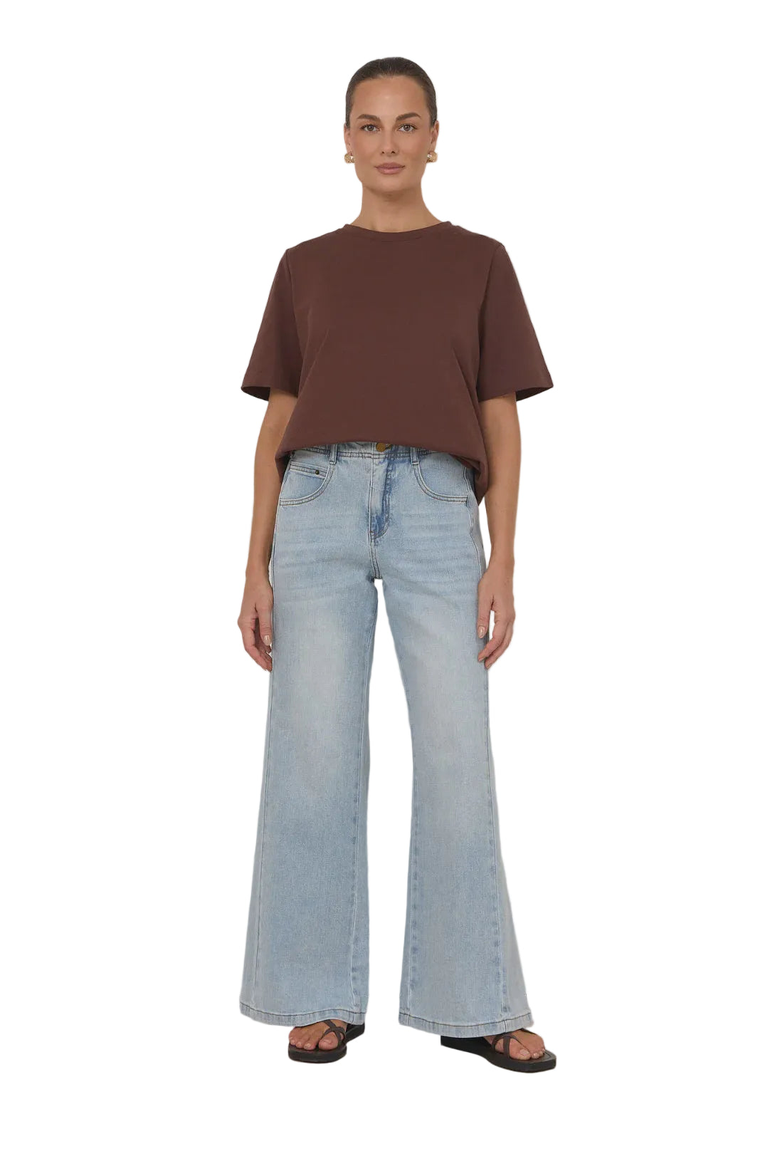 Kaylee Side Panel Detail Jeans Light Denim Bottoms Adorne S (8)