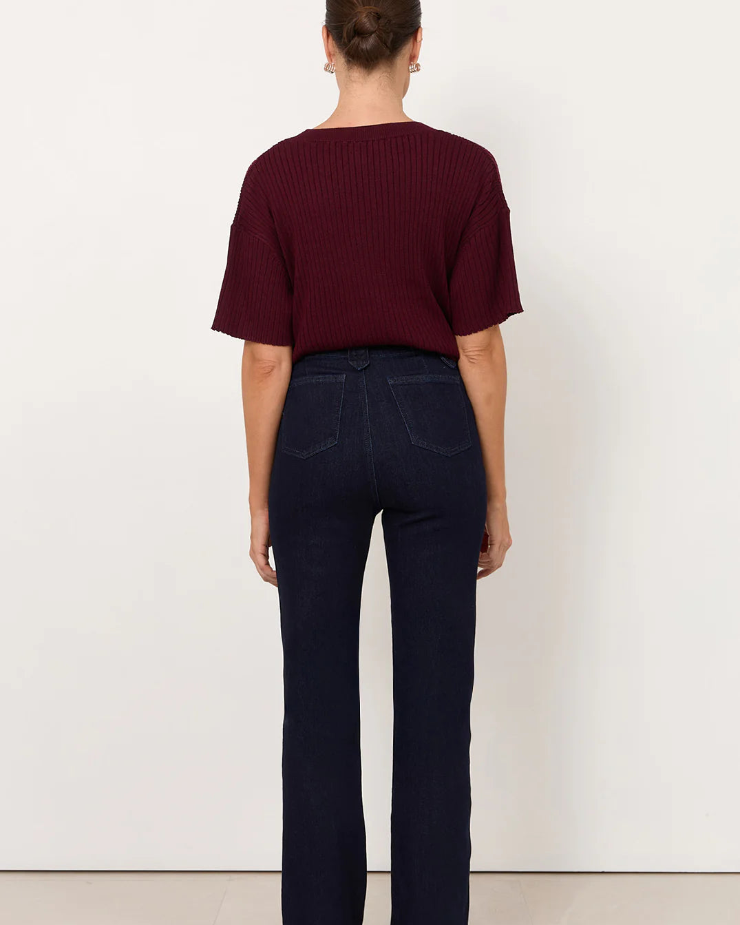 Miro Slim Bootleg Jean Dark Denim Bottoms Adorne