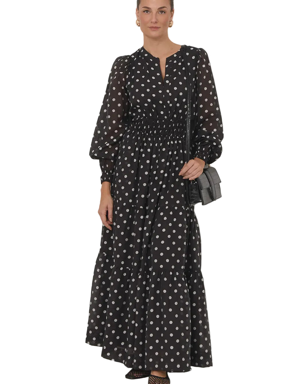 Violette Maxi Dress Spot Dresses Adorne S(8)