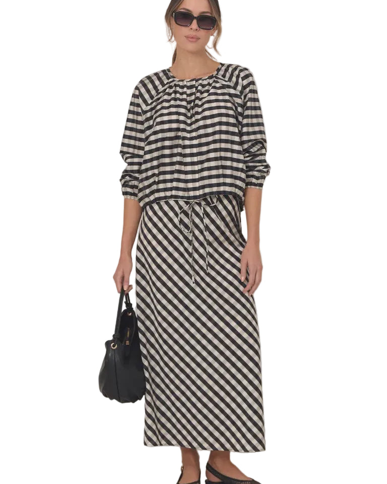 Mae Gingham Maxi Skirt Print Skirts Adorne S (8)
