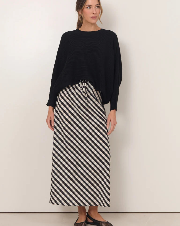 Mae Gingham Maxi Skirt Print Skirts Adorne