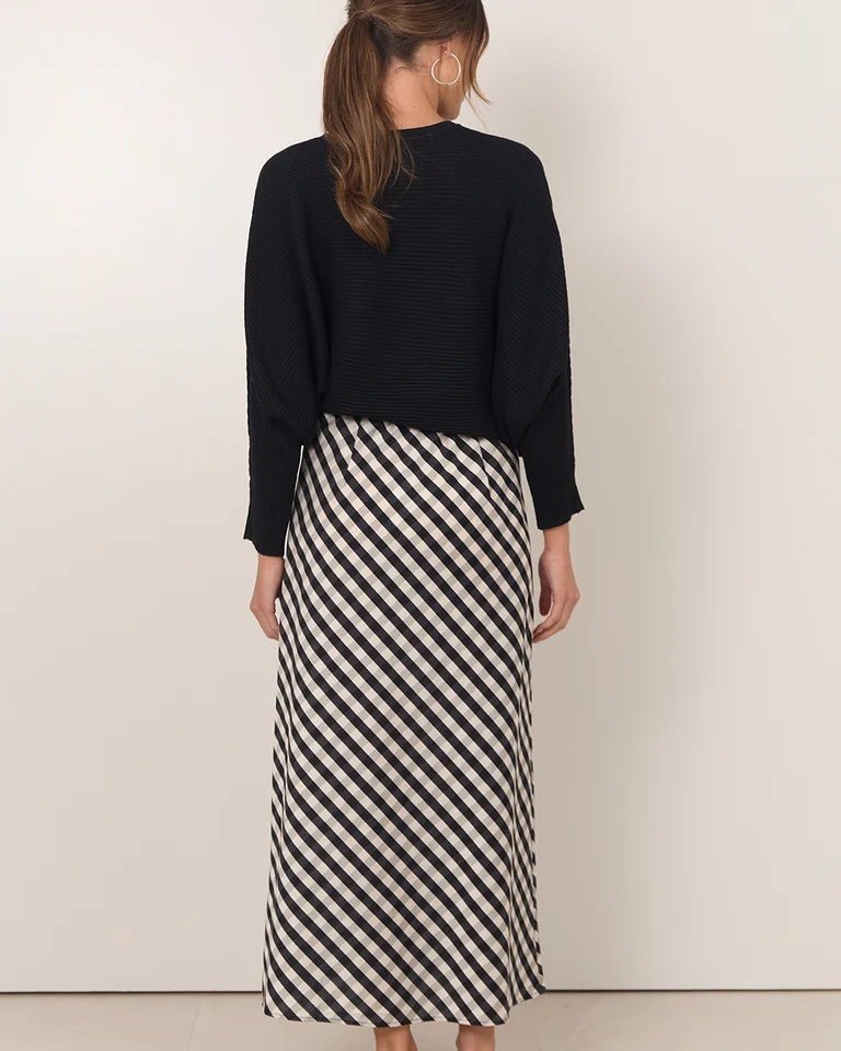 Mae Gingham Maxi Skirt Print Skirts Adorne
