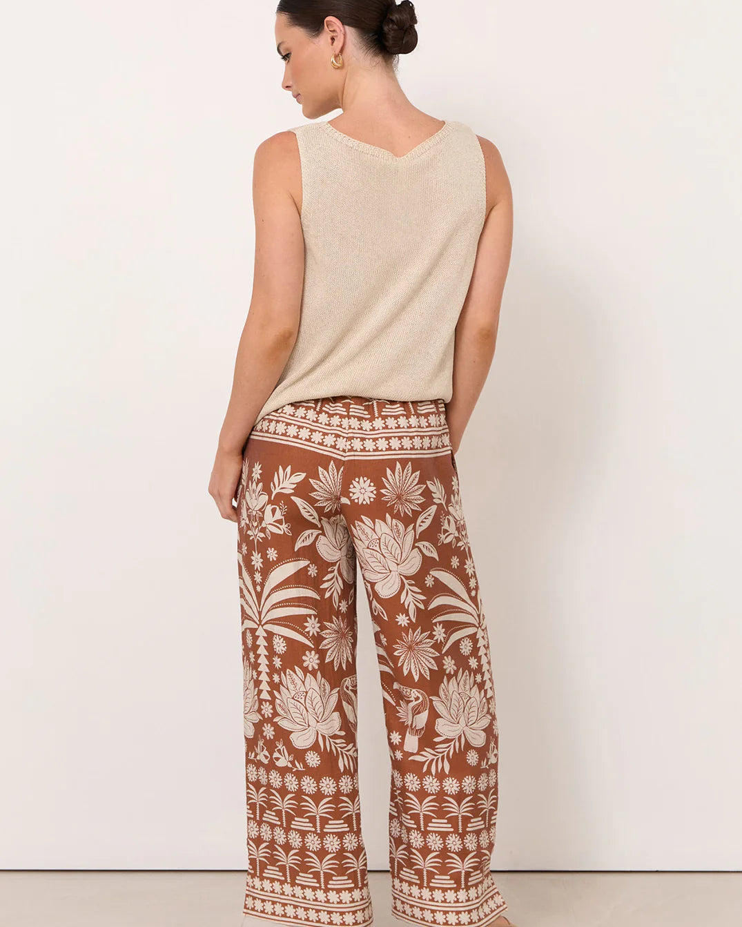 Edith Hawaii Print Crop Pant Print Bottoms Adorne