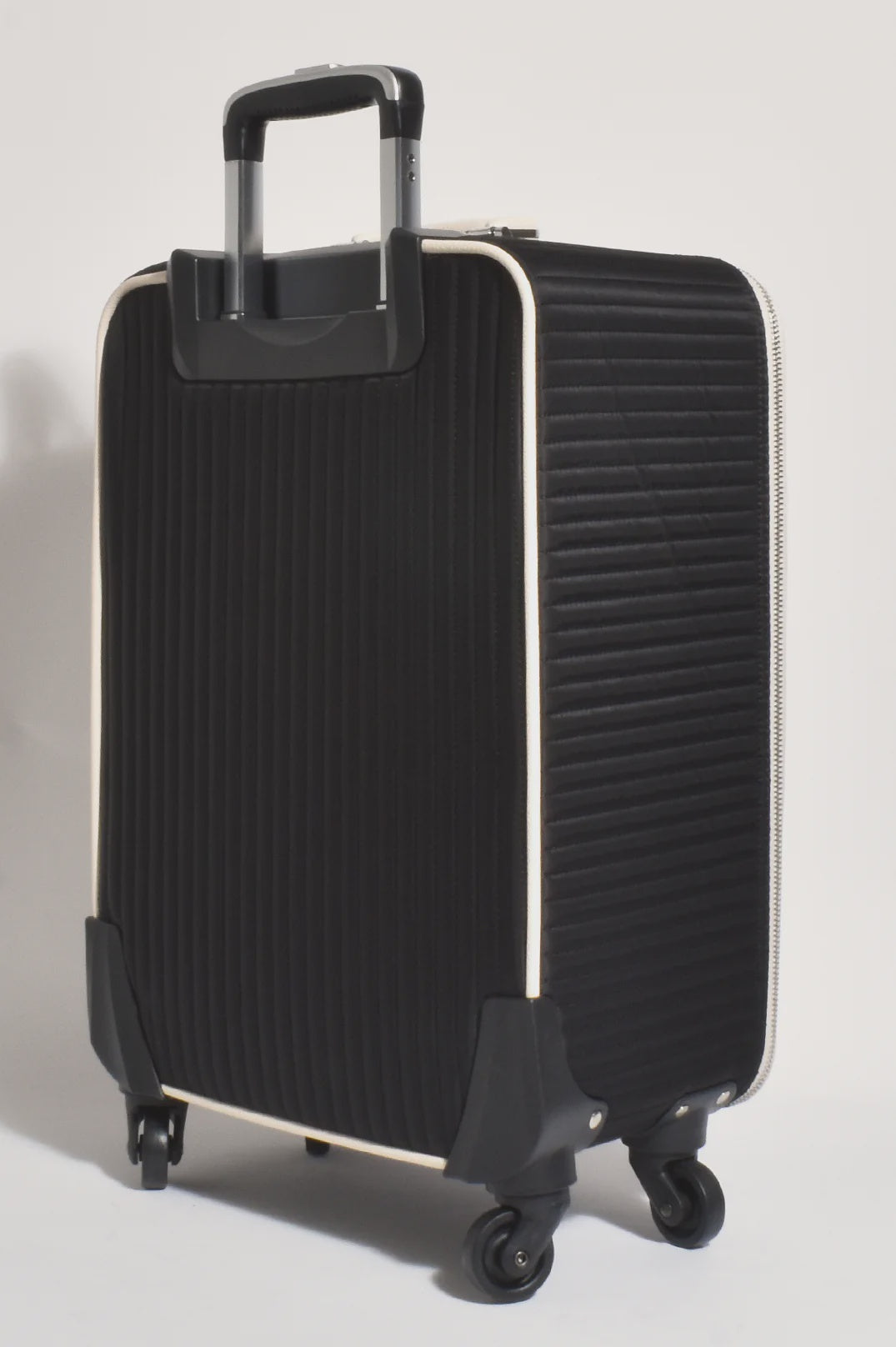 Hannah Quilted Wheeled Suitcase Black/Nude Bags and Purses Adorne