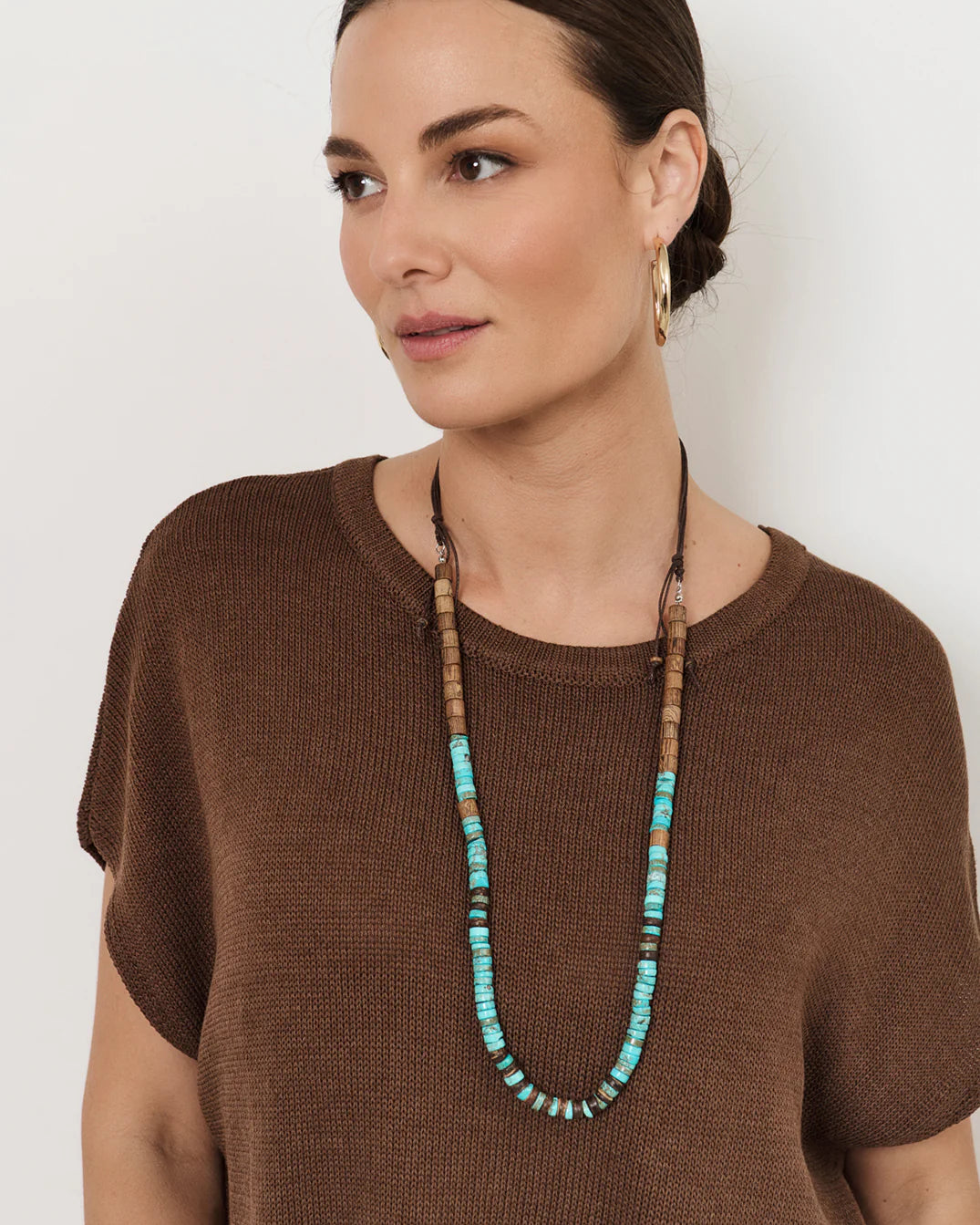 Stone and Timber tie Back Layering Necklace Necklaces Adorne