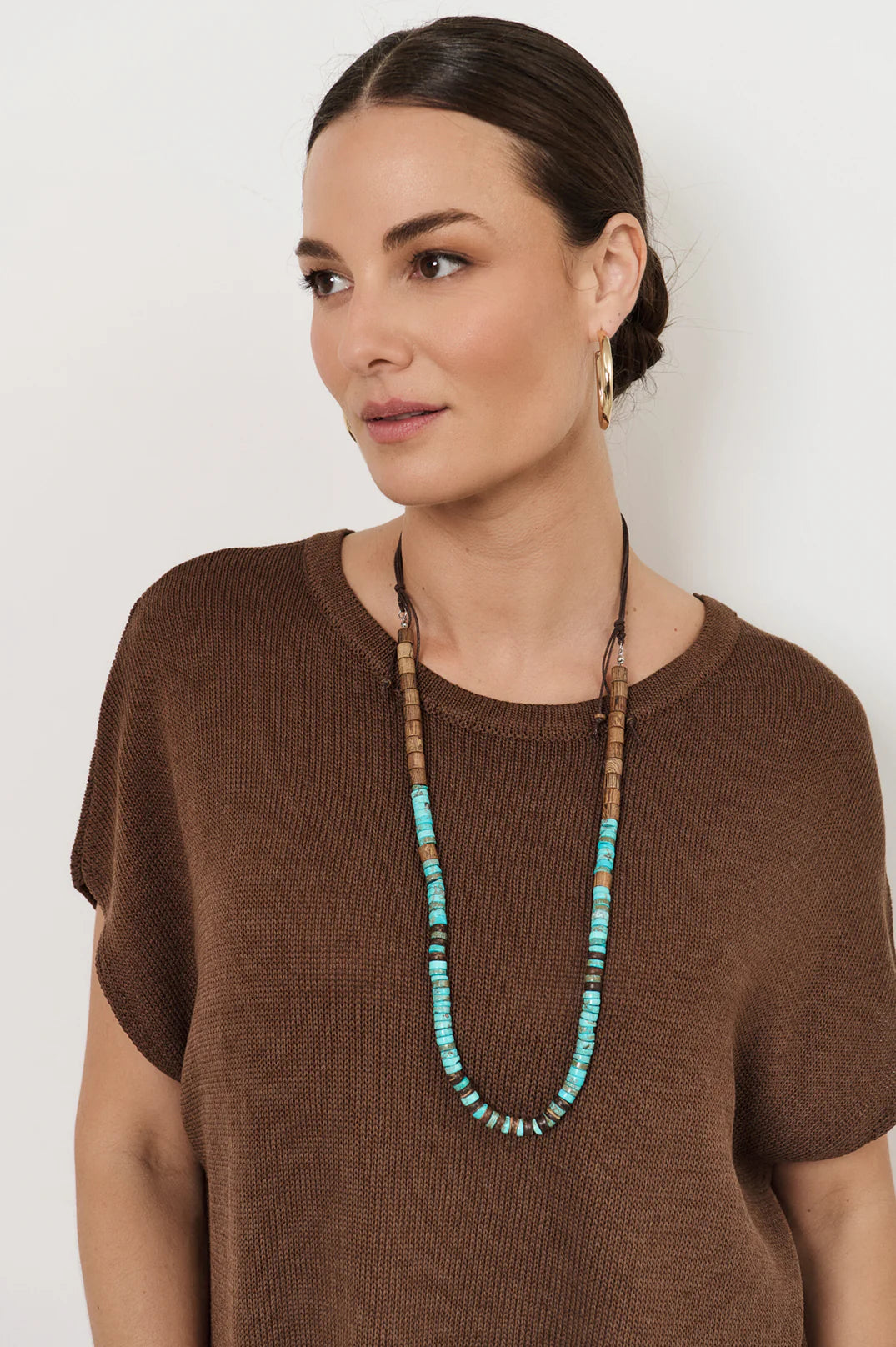 Stone and Timber tie Back Layering Necklace Necklaces Adorne