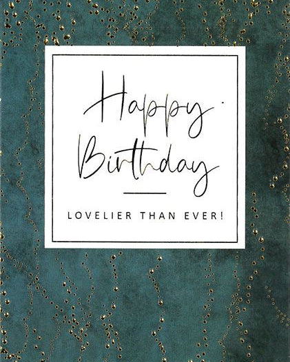 Happy Birthday Lovelier than Ever Cards and Wrap Waterlyn