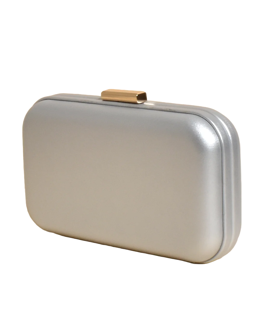Emmaline Structured Event Clutch Silver Bags and Purses Adorne