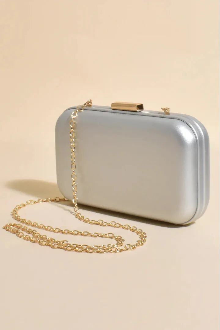 Emmaline Structured Event Clutch Silver - Global Free Style