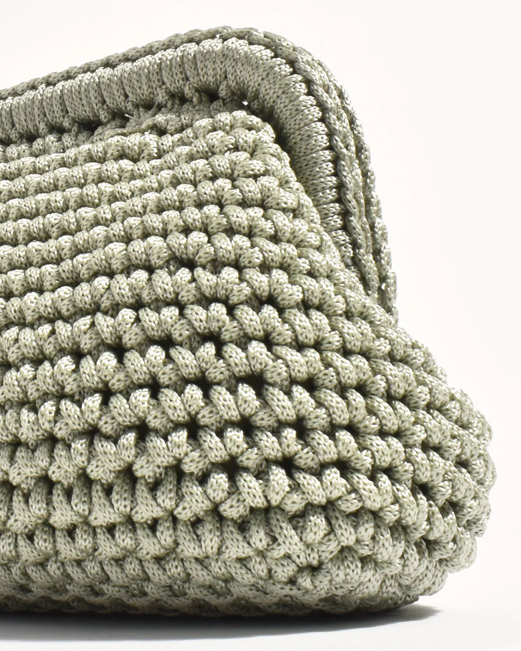 Regan Macrame Weave Clutch Khaki Bags and Purses Adorne
