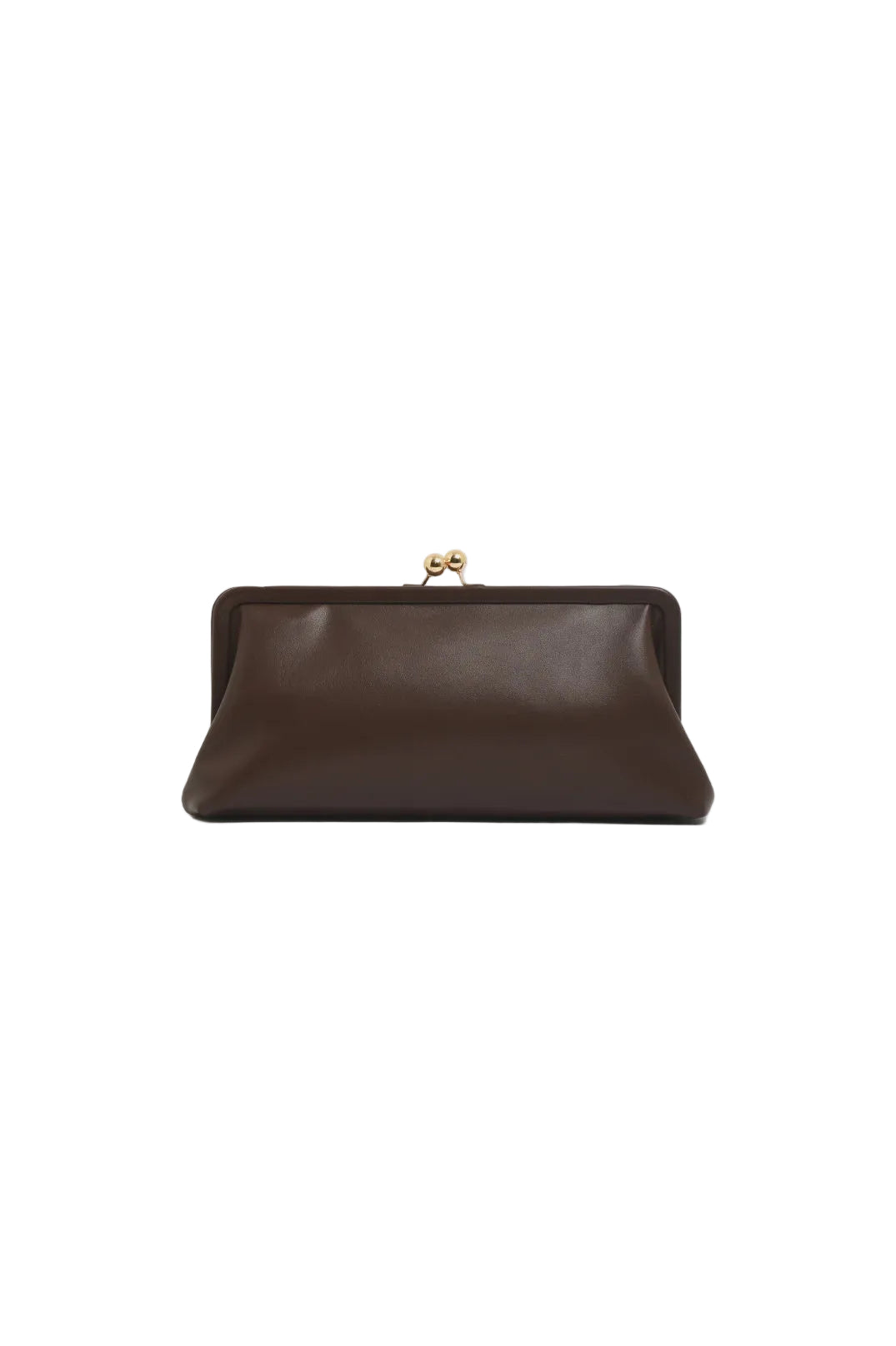 Clip Top Soft Rectangle Clutch Chocolate Bags and Purses Adorne