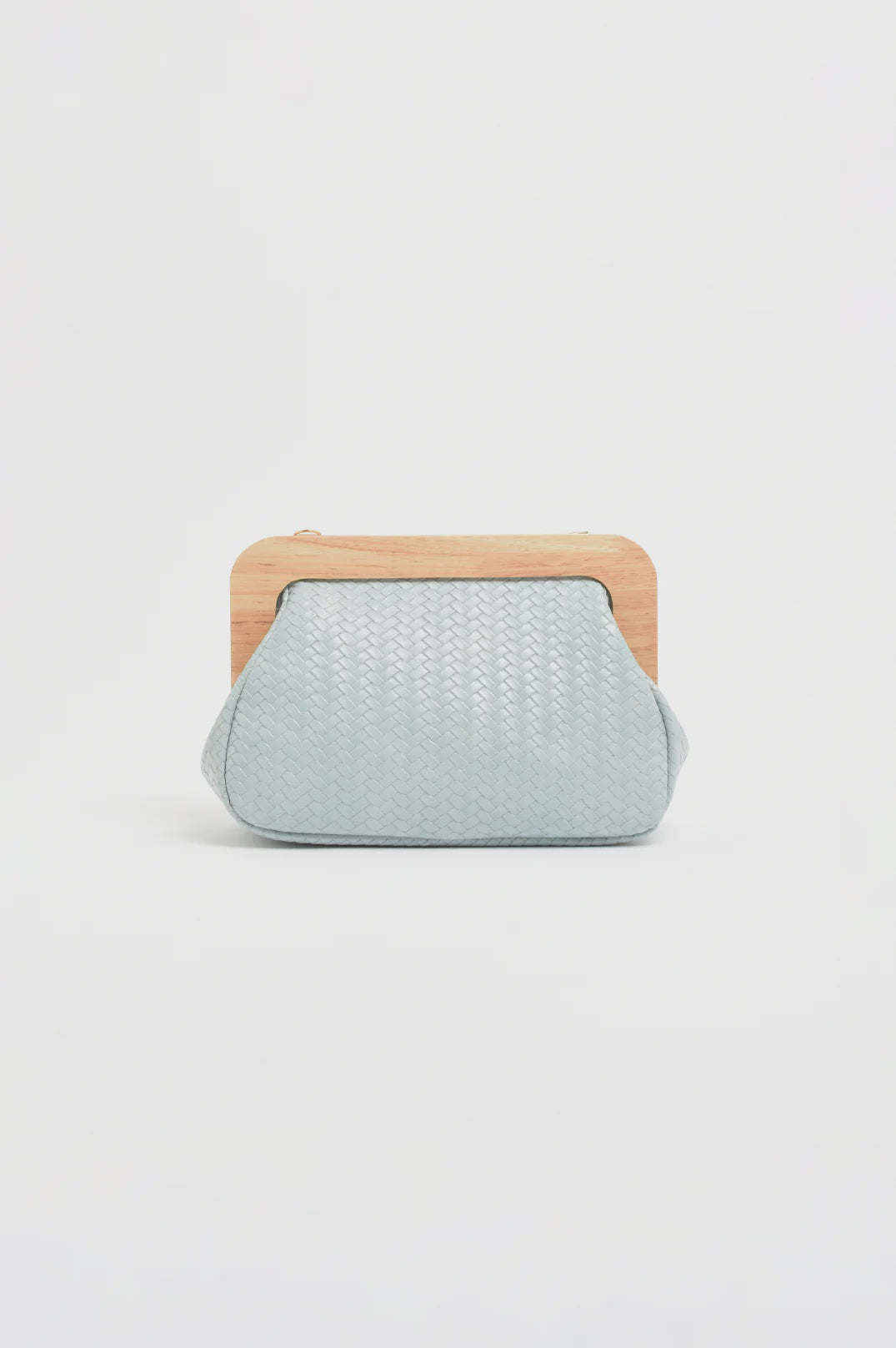 Adorne Kimmi Timber Frame Weave Clutch Blue Bags and Purses Adorne