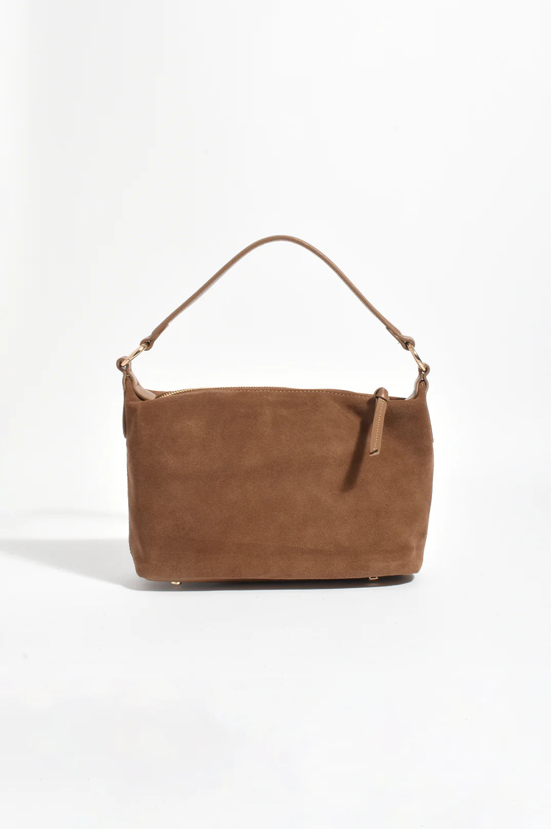 Jasmine Leather Suede Rectangle Mini Bag Camel Bags and Purses Adorne