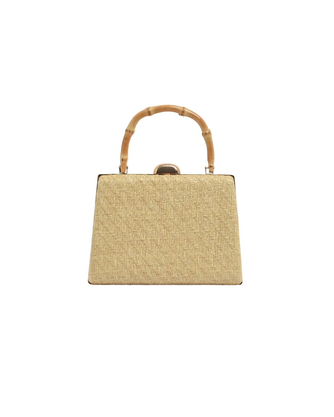 Adorne Bamboo Handle Weave Small Bag Natural Bags and Purses Adorne