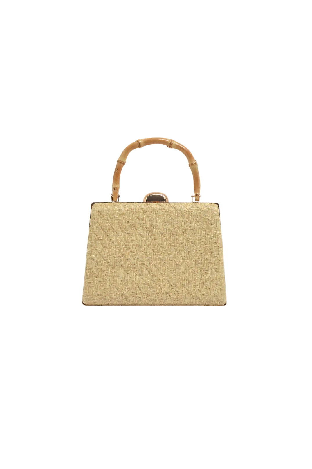 Adorne Bamboo Handle Weave Small Bag Natural Bags and Purses Adorne