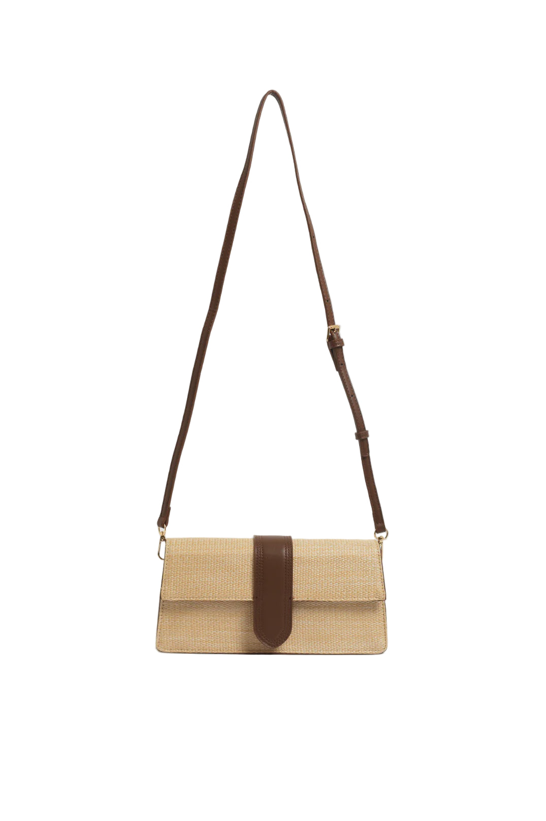 Woven Fold Over Small Bag Natural Bags and Purses Adorne