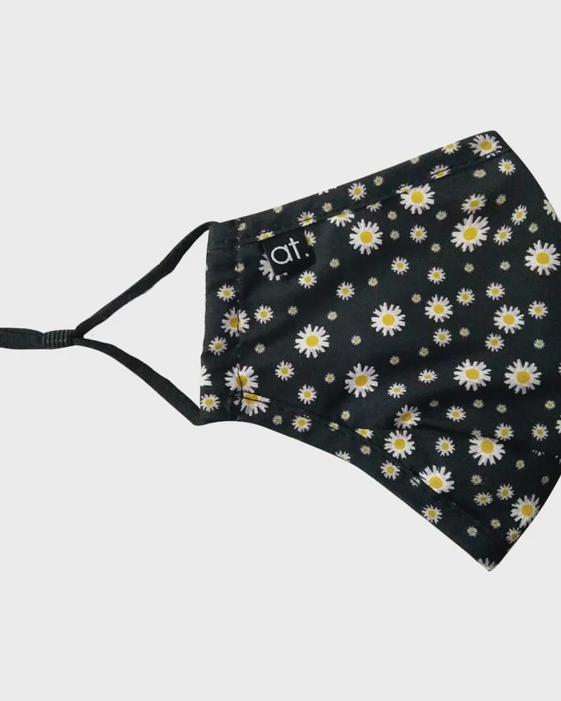 Face Mask Contoured Daisy Black Gifts and Accessories Annabel Trends