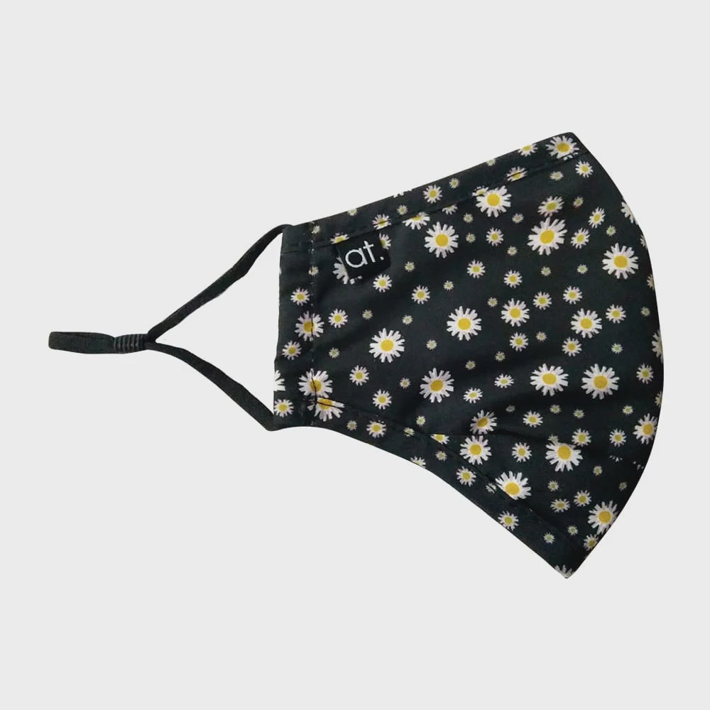 Face Mask Contoured Daisy Black Gifts and Accessories Annabel Trends