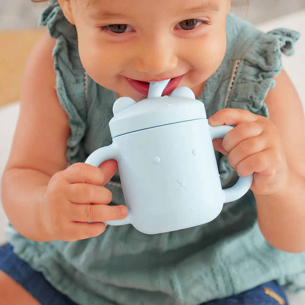 Mini Sippi Bear with Handles Iced Blue Gifts and Accessories Annabel Trends