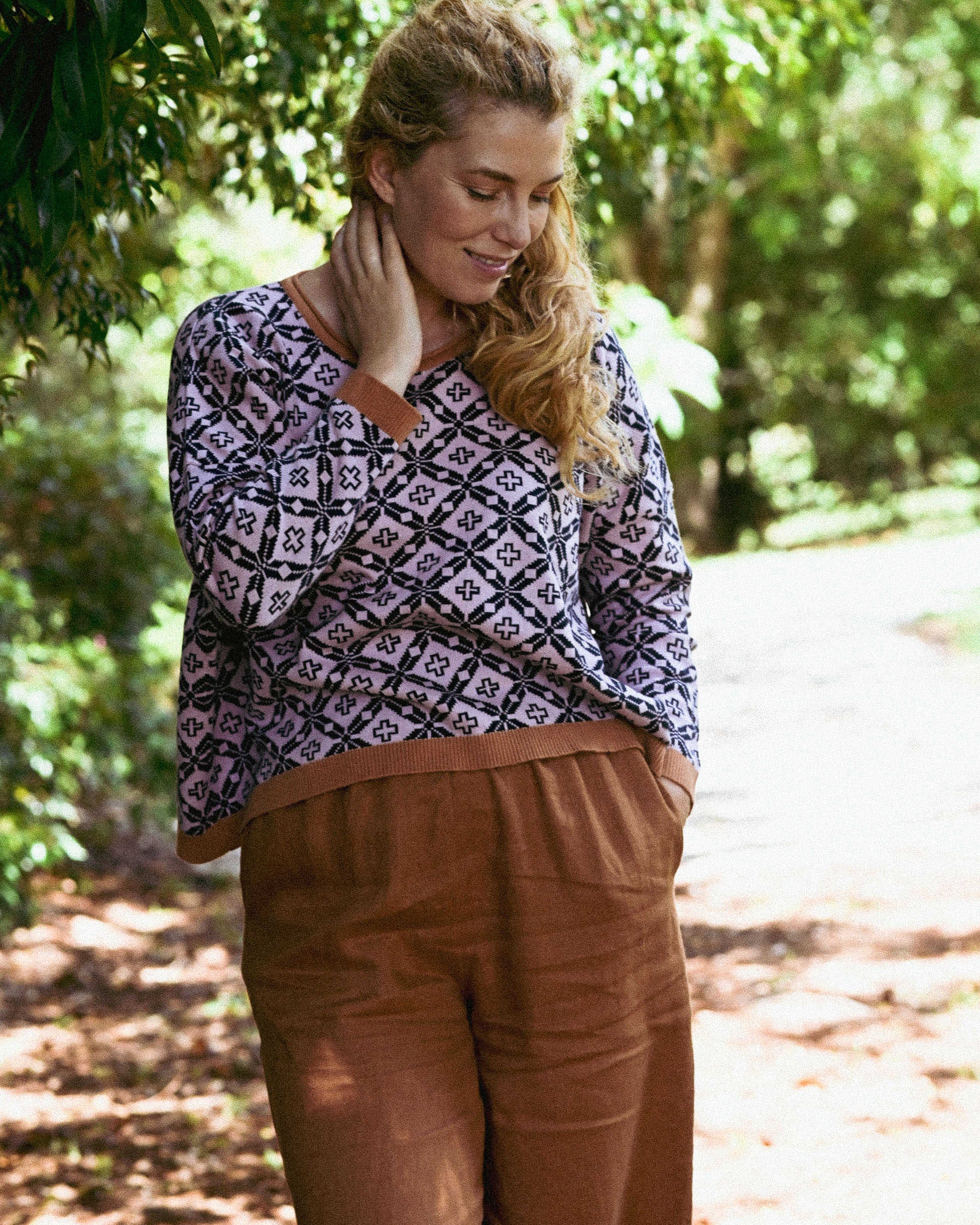 Tessa Pant Tan Linen Bottoms Lazybones