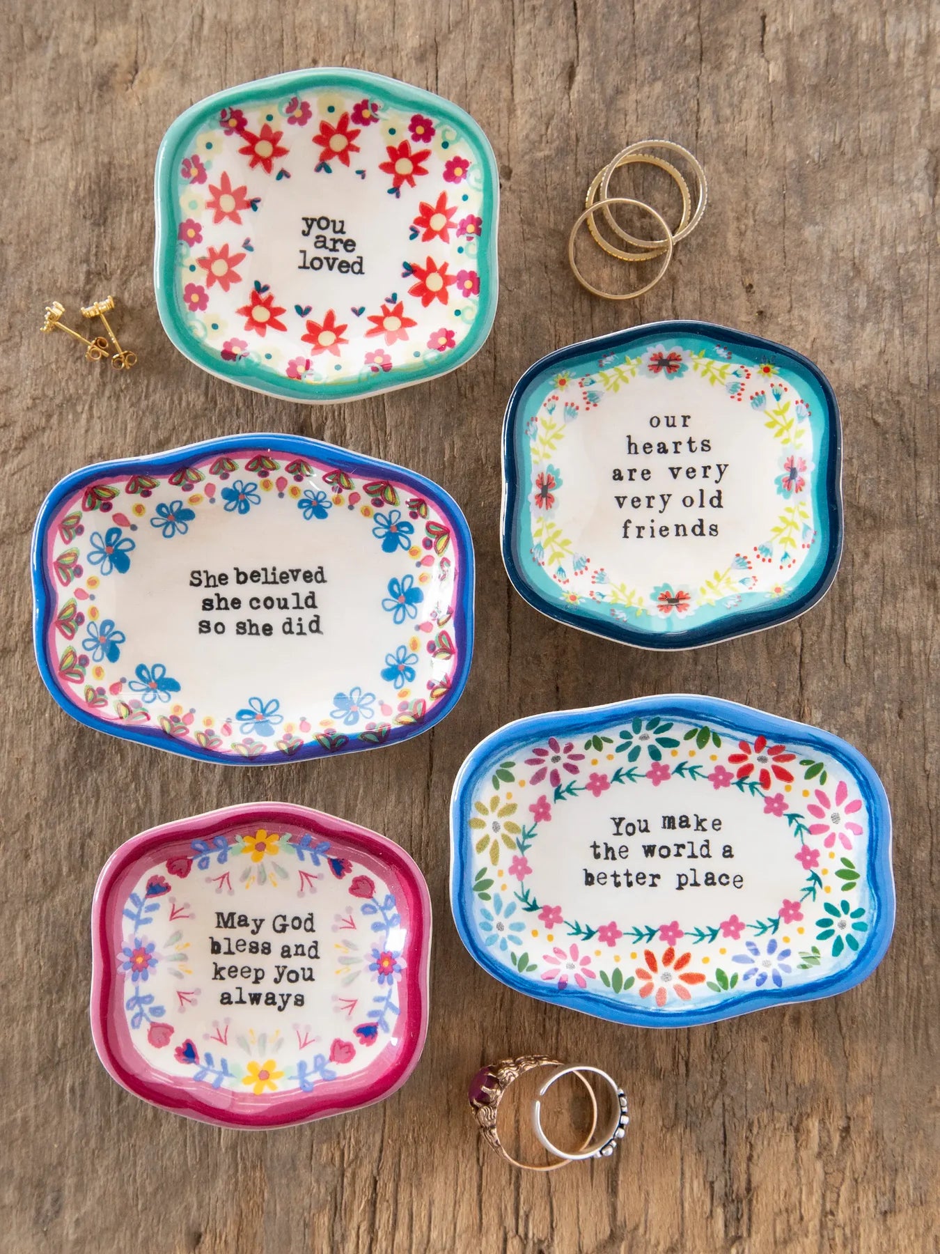 Artisan Trinket Dishes You Make The World Gifts and Accessories Natural Life