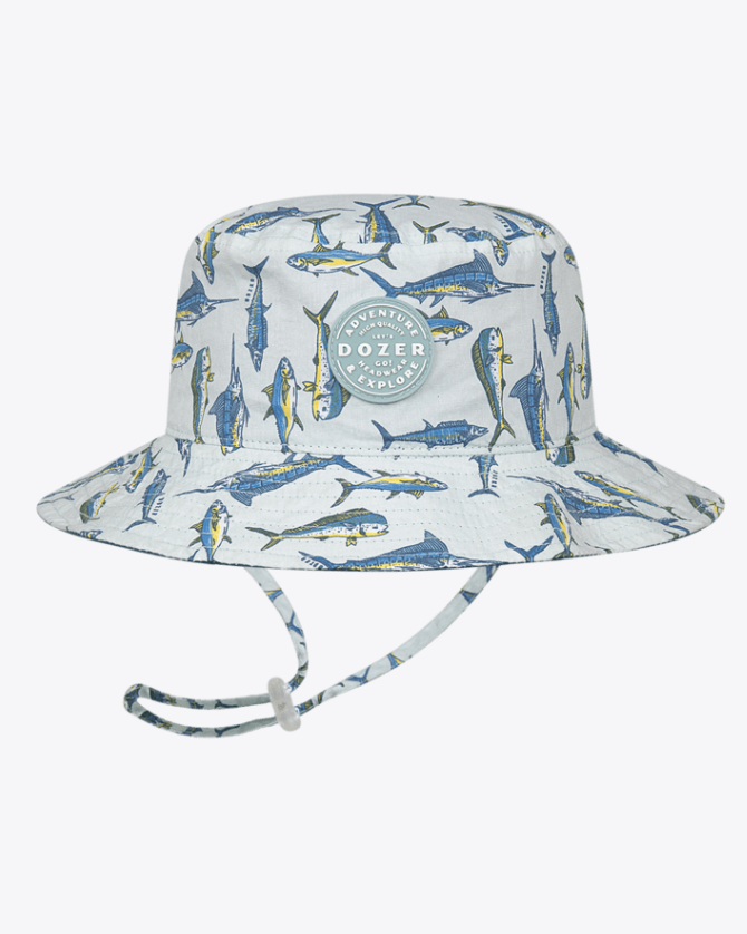 Karuah Boys Bucket Mint Kids Hats Dozer S (56CM)
