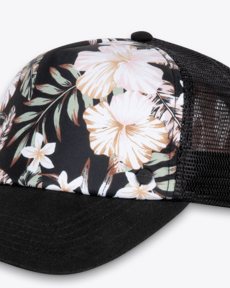 Copacabana Womens Trucker Cap Black Hats & Millinery Kooringal
