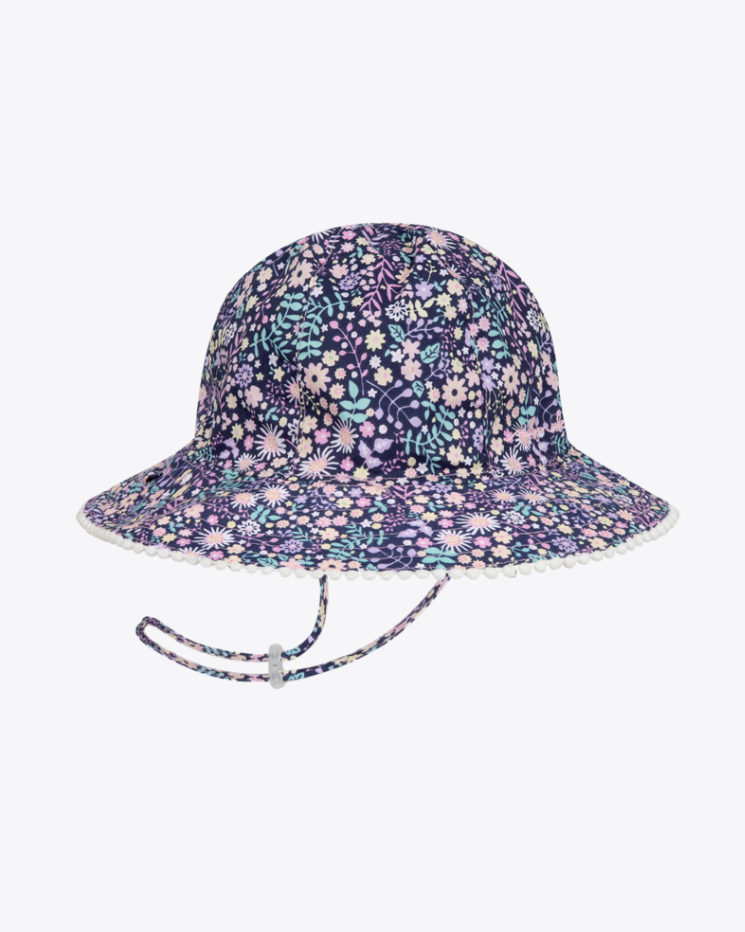 Baby Girls Floppy Hat Tilly Navy Kids Hats Millymook S(44cm)