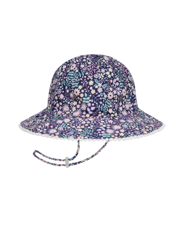 Baby Girls Floppy Hat Tilly Navy Kids Hats Millymook S(44cm)