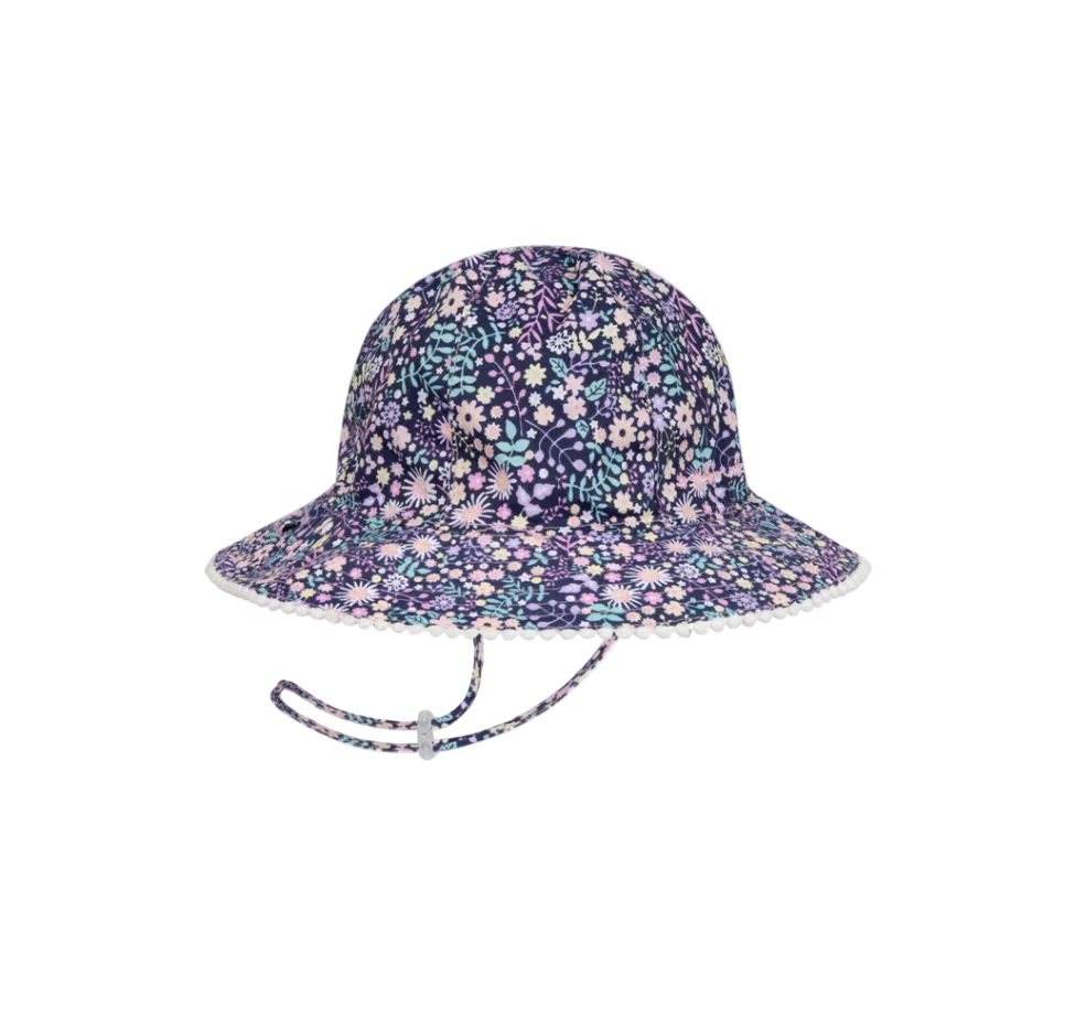 Baby Girls Floppy Hat Tilly Navy Kids Hats Millymook S(44cm)