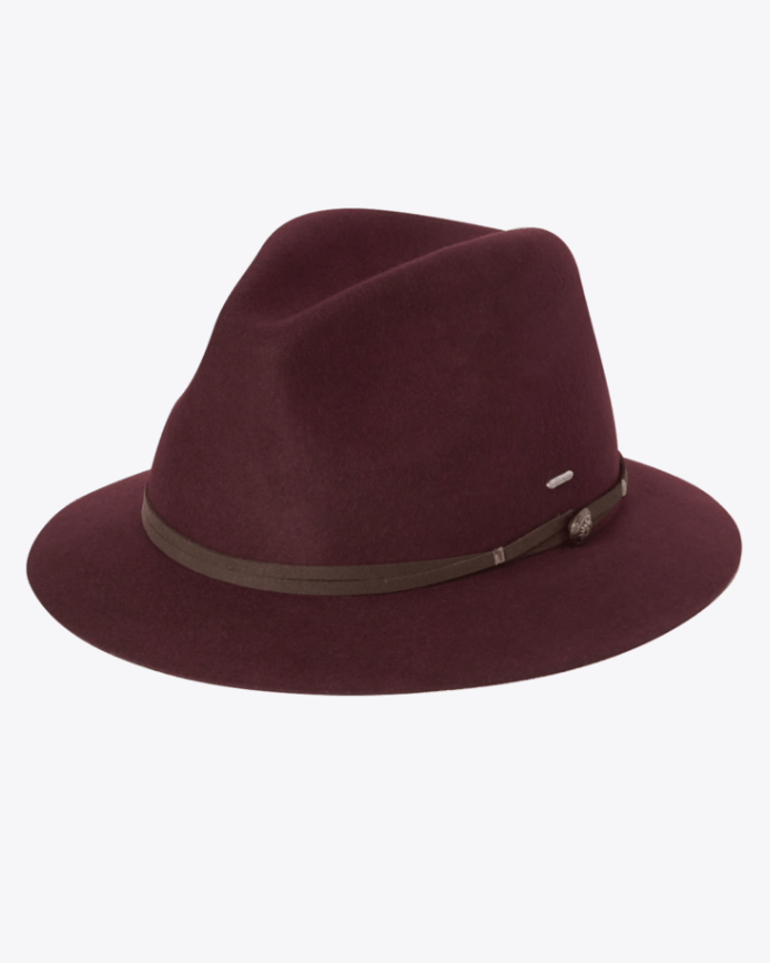 Ladies Mid Brim Matilda Wine Hats & Millinery Kooringal