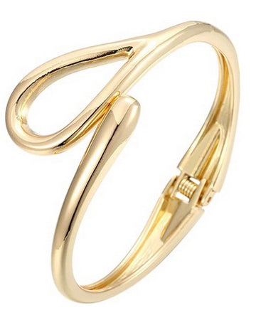 Cutout End Hingle Bangle Gold Bracelets and Bangles Sun Accessories