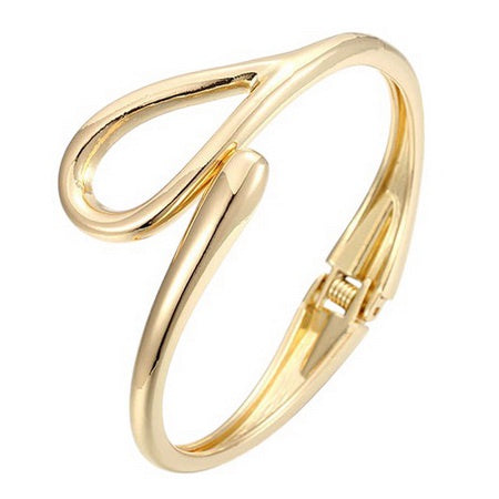 Cutout End Hingle Bangle Gold Bracelets and Bangles Sun Accessories