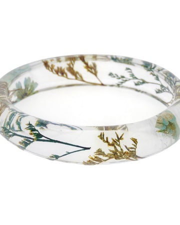 Resin Flower Bangle Black Bracelets and Bangles Sun Accessories