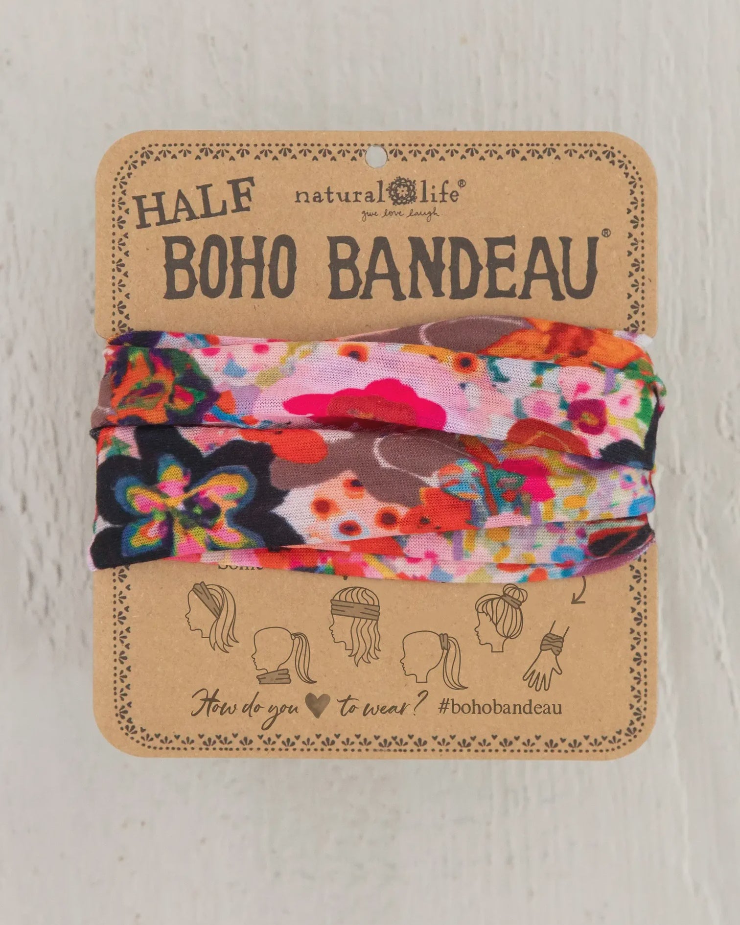 Boho Bandeau Half Meadow Light Pink Bandeau Natural Life