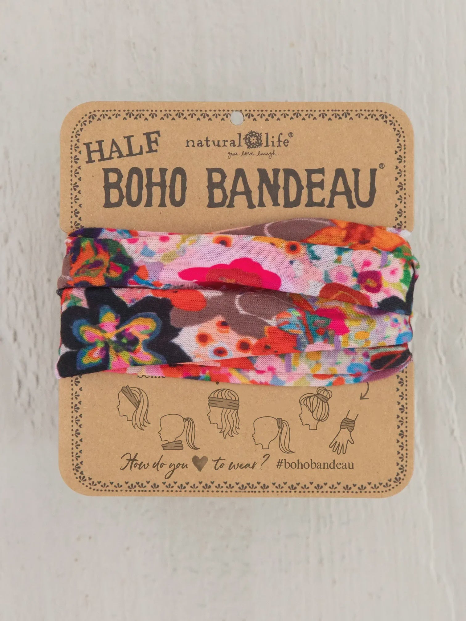 Boho Bandeau Half Meadow Light Pink Bandeau Natural Life