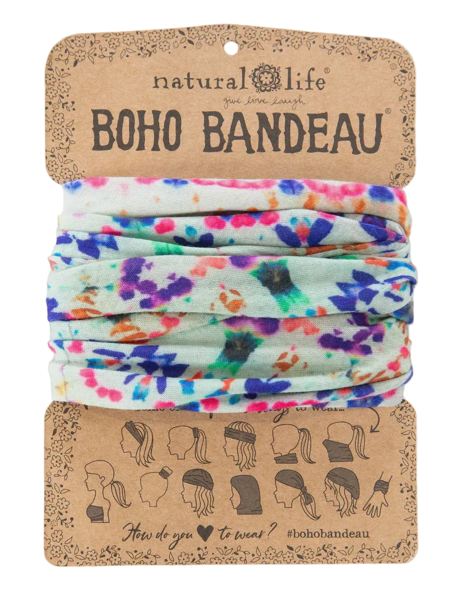 Boho Bandeau Dark Cream Tie Dye Bandeau Natural Life